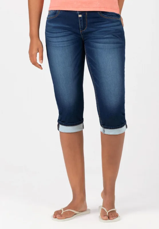 Timezone 3/4 Damenjeans Slim EnyaTZ grape blue wash
