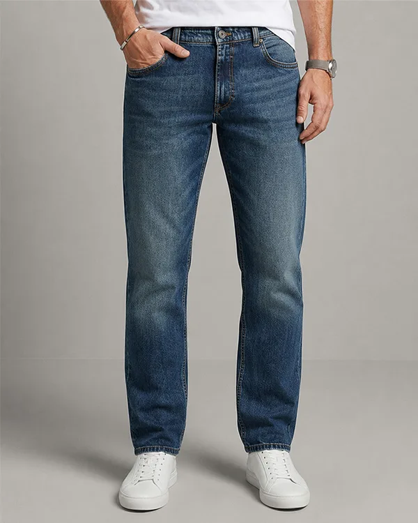Paddock's Ben Regular 100 % Baumwolle brown blue extra lang