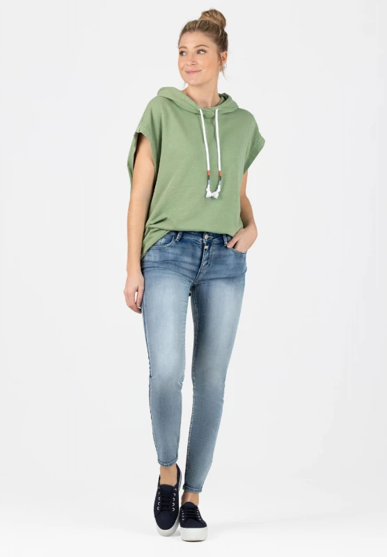 Timezone Damenjeans Tight Sanya aqua blue wash