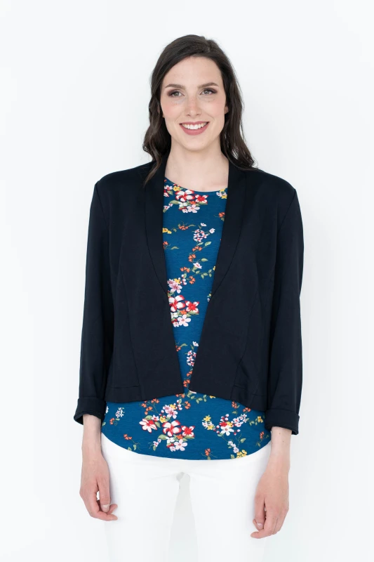 einfach Schön Blazerjacke Melina dunkelblau