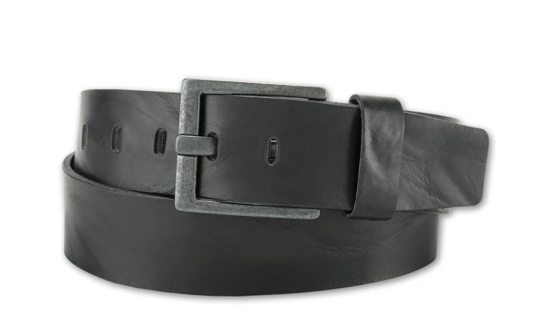 Bernd Götz 4,5 cm Walkledergürtel geprägt Schwarz