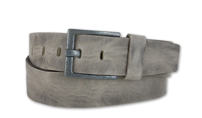 Bernd Götz 4,5 cm Walkledergürtel geprägt Taupe