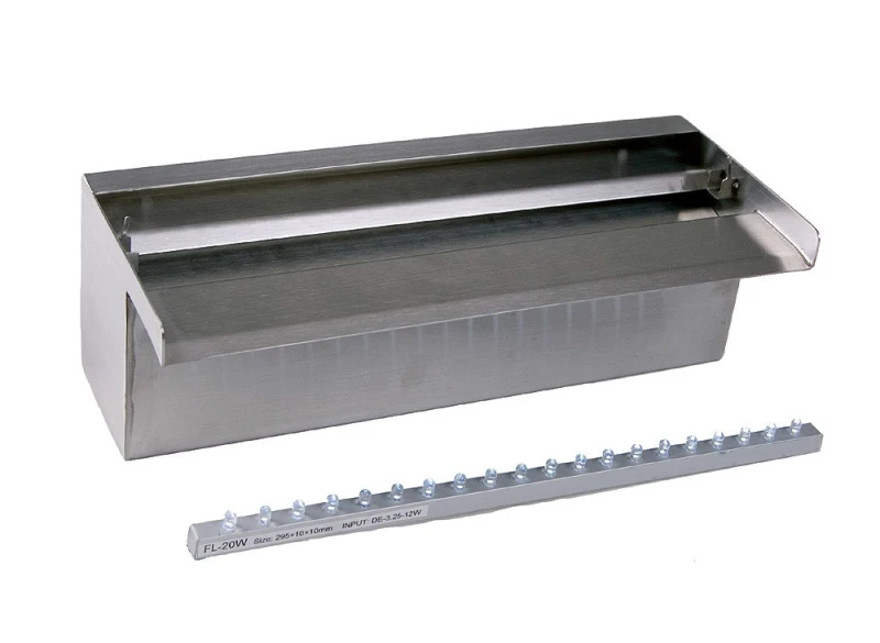 Ubbink Niagara 30 LED Wasserfall Element Edelstahl Beleuchtet