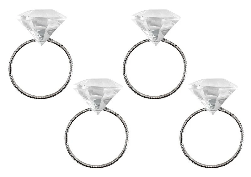 Edle Serviettenringe Diamant -Optik 4er-Set