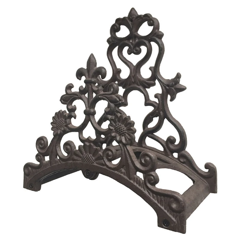 Gartenschlauchhalter Wand-Schlauchhalter Lilie Gusseisen Wandmontage Antik-Stil