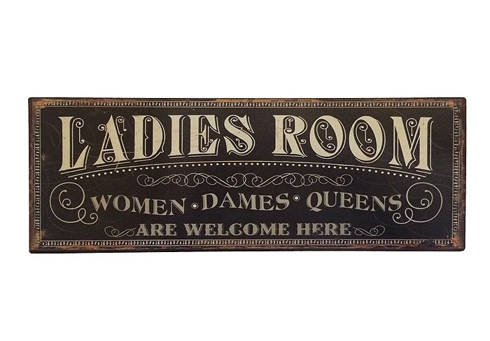 Blechschild LADIES ROOM Schild Toilette Damen Vintage Nostalgie 36x13cm