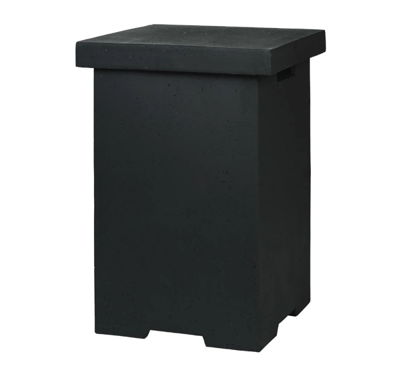 Happy Cocooning Beistelltisch für Gasflasche schwarz 410 x 410 x 620 mm