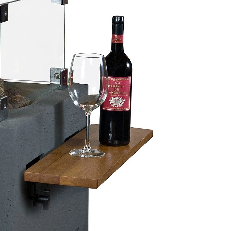 Happy Cocooning Seitentische Holz Ablage für Feuertisch 2 Stück - 74 x 16,5 x 20 cm