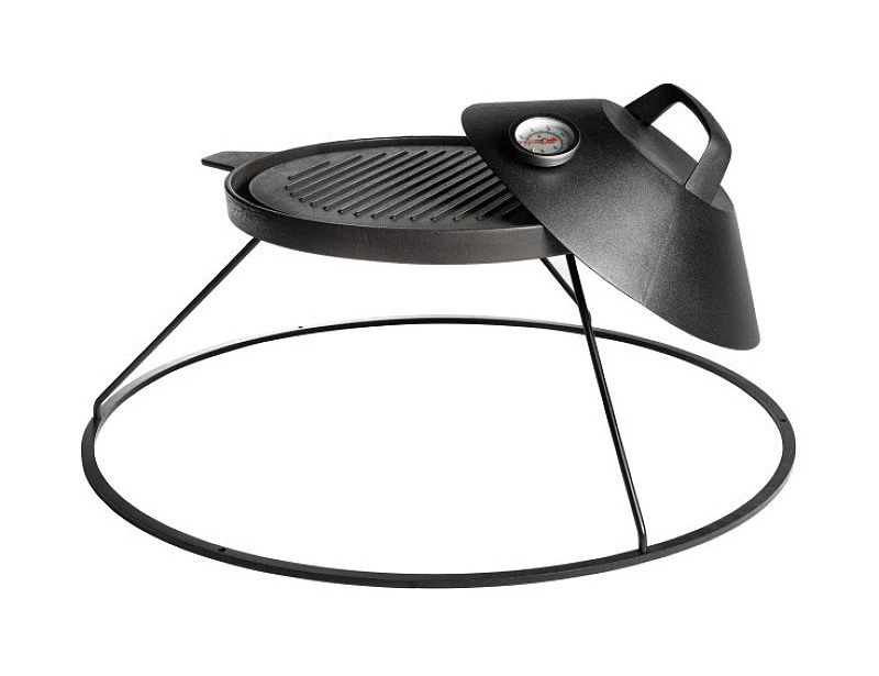 Happy Cocooning Grillplatte mit Deckel für Feuertische 58x34cm