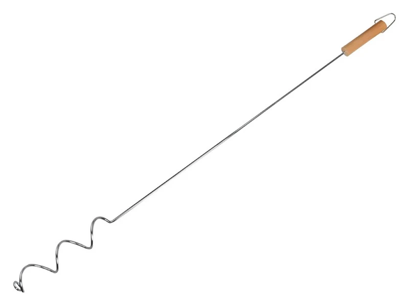 Würstchenspieß Würstchenhalter Spirale mit Holzgriff Grillwursthalter