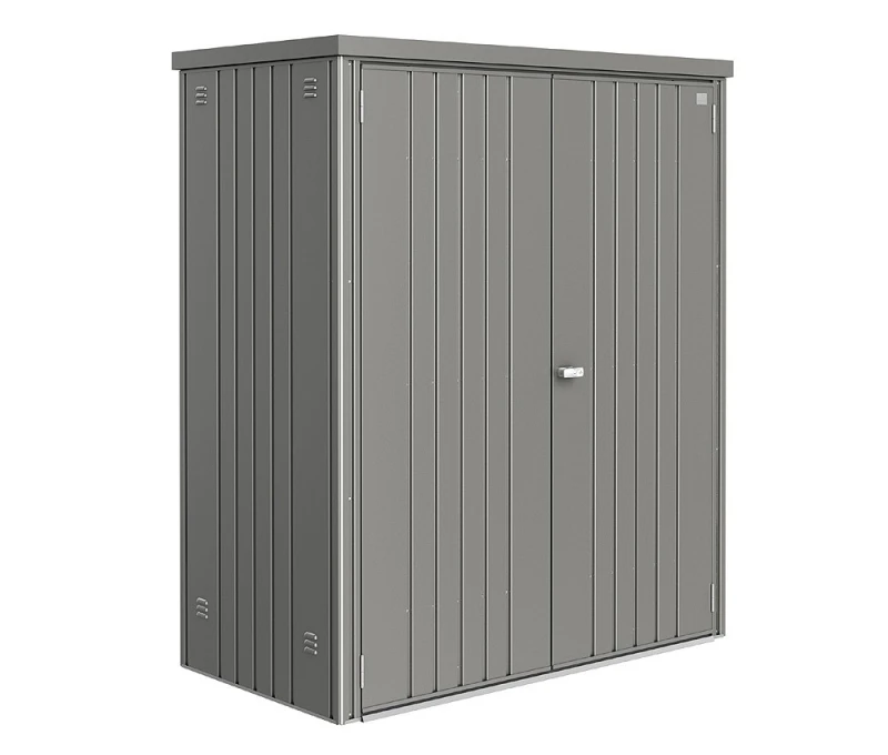 Biohort Geräteschrank 150 Aufbewahrungsschrank 155x83x182,5cm Quarzgrau-Metallic