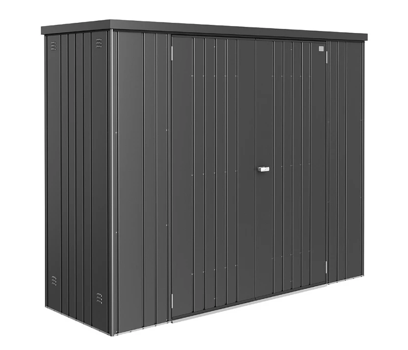Biohort Geräteschrank 230 Aufbewahrungsschrank 227x83x182,5cm Dunkelgrau-Metallic
