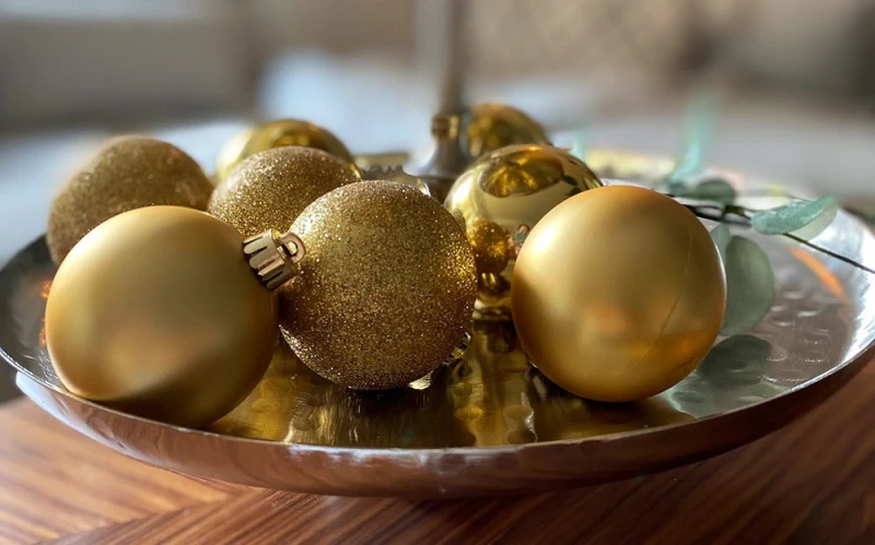 Christbaumkugeln Gold 10 Stück Weihnachtsbaumkugeln bruchfest 6cm