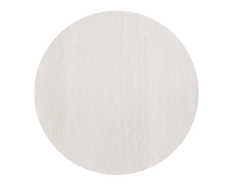 ASA Selection Tischset Rund Weiß Country Leder-Optik Platzset