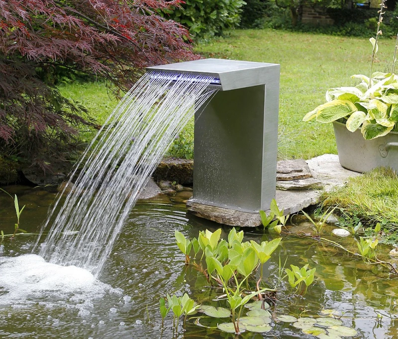 Ubbink STRAIGHT Wasserfall Element Edelstahl 54x30x42cm