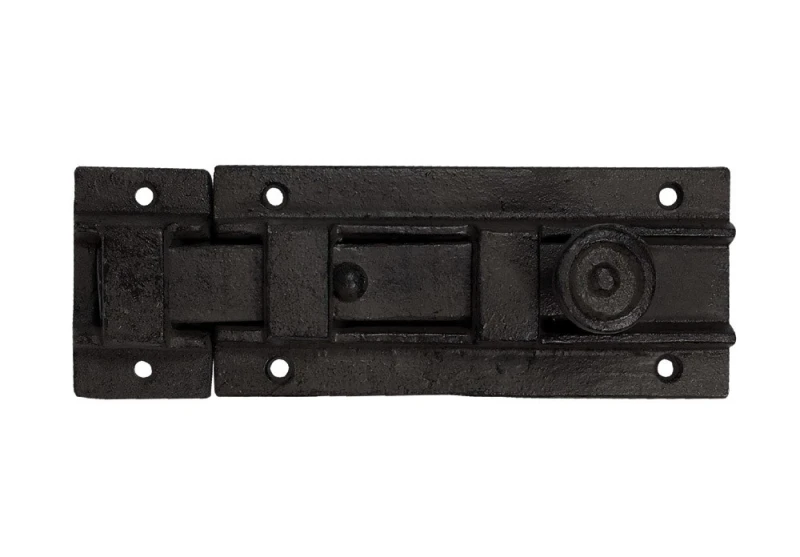 Türriegel Schlossriegel Rustikal Schieberiegel Gusseisen Schwarz 20cm