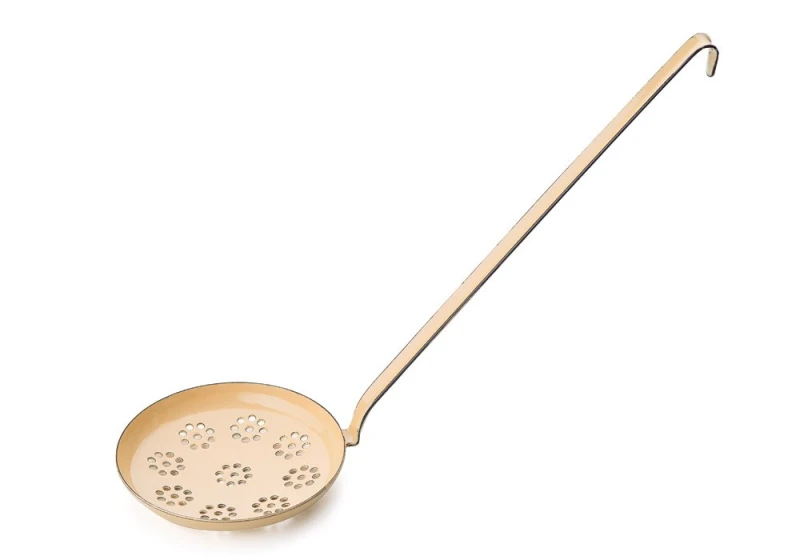 Riess Backschaufel Emaille Wender Pastell Goldgelb 12cm