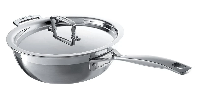 Le Creuset Sautépfanne 3-Ply Edelstahl Antihaft 24cm