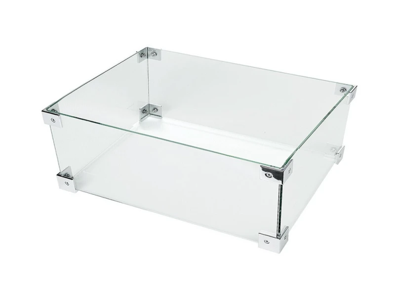 Happy Cocooning Glasschirm für Einbaumodell rechteckig 72x35x17cm