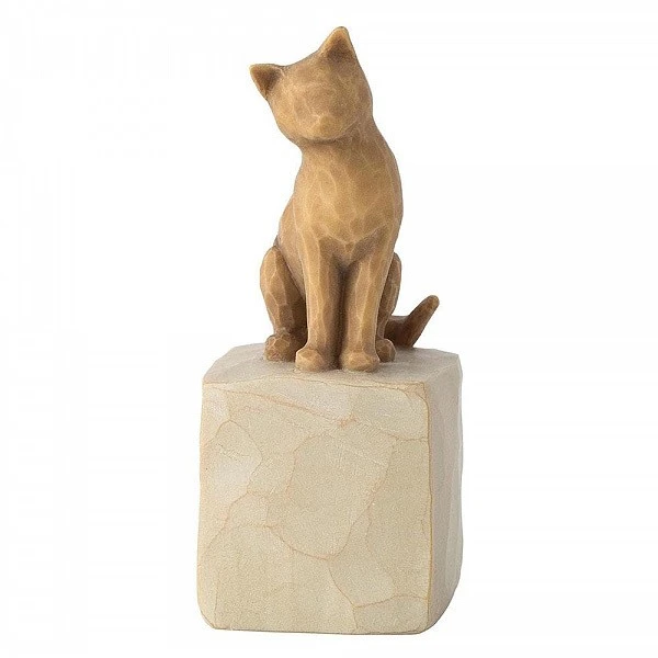 Willow Tree Figur - Love my Cat - Katzenfigur Hellbraun