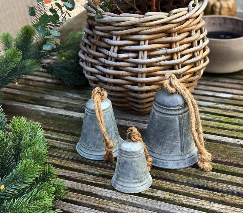 Glocken-Set Zink Weihnachtsglocke 3 Stück Nikolaus Weihnachtsdeko