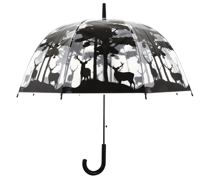 Regenschirm Hirsche Wild Wald Transparent Stockschirm Durchsichtig