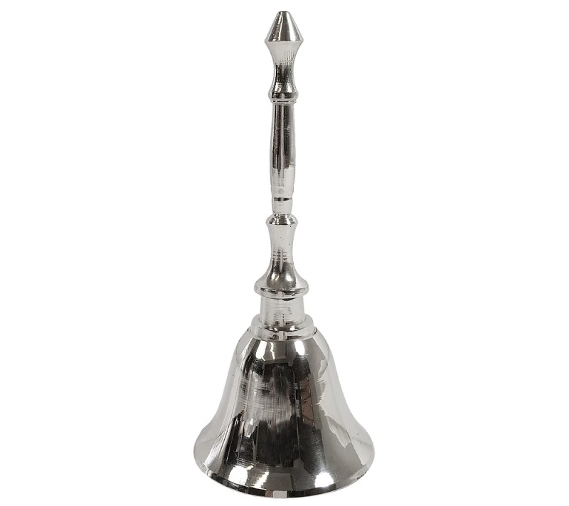 Handglocke Silber Klein Tischglocke Nikolaus Weihnachten Hochzeit 13cm