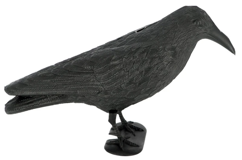 Vogelschreck Krähe Taubenschreck Vogelscheuche Dekofigur Rabe Schwarz