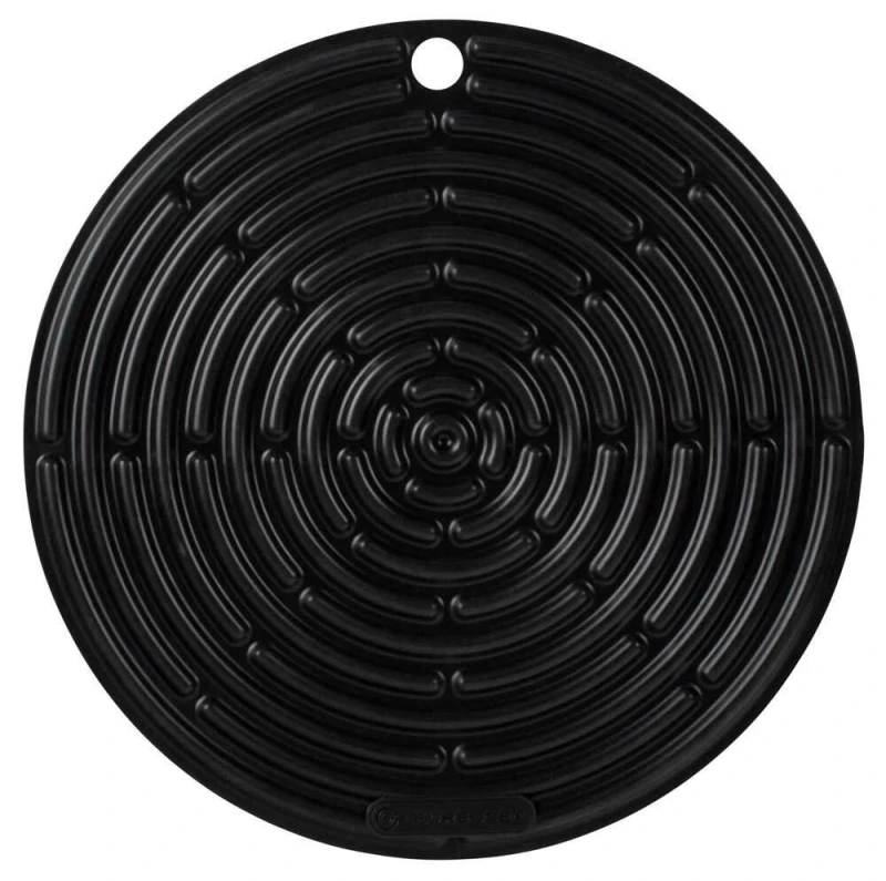 Le Creuset Topflappen Rund Silikon Schwarz