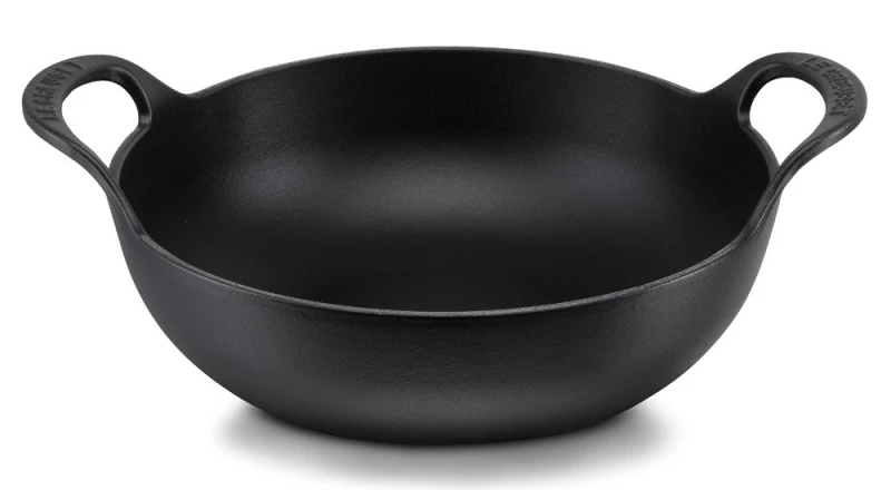 Le Creuset Balti Dish Schmorbräter Gusseisen Schwarz 24cm