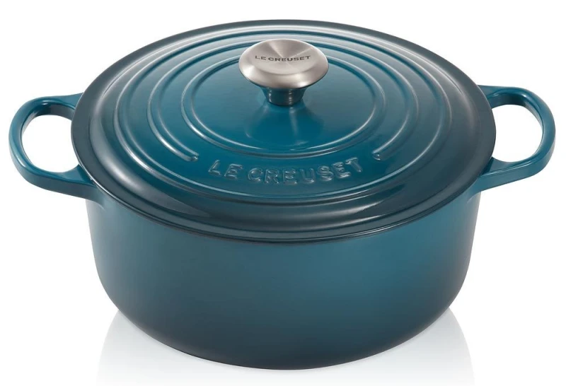 Le Creuset Bräter Signature Rund Gusseisen Deep Teal 28cm
