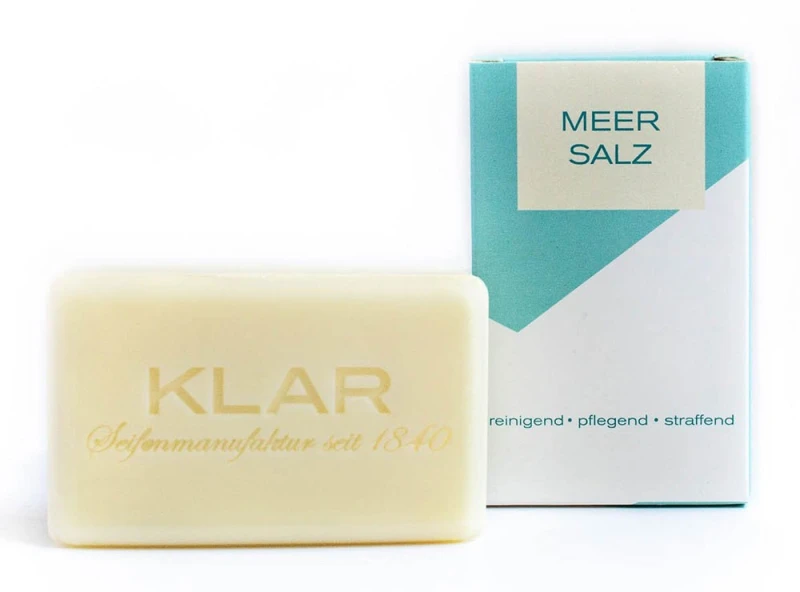 KLAR Meersalzseife (palmölfrei) Reinigend Pflegend Straffend 100g