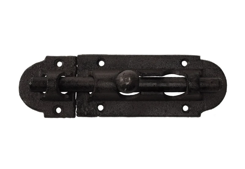 Rustikaler Türriegel Schlossriegel Schieberiegel Gusseisen Schwarz Antik-Stil 19,5cm