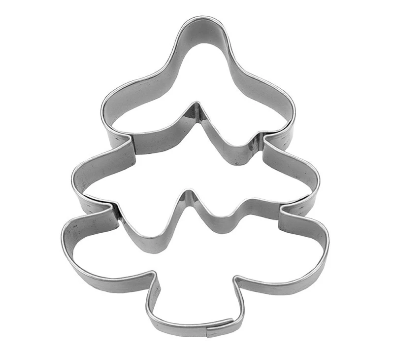 Städter Ausstechform Tannenbaum Plätzchenausstecher Präge-Ausstecher Edelstahl 6cm