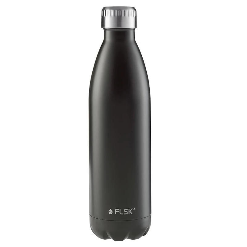 FLSK Trinkflasche BLCK Isolierflasche Schwarz Black 500 ml