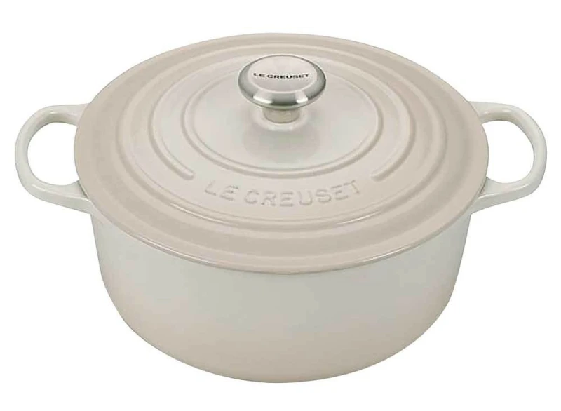 Le Creuset Bräter Signature Rund Gusseisen Meringue 26cm