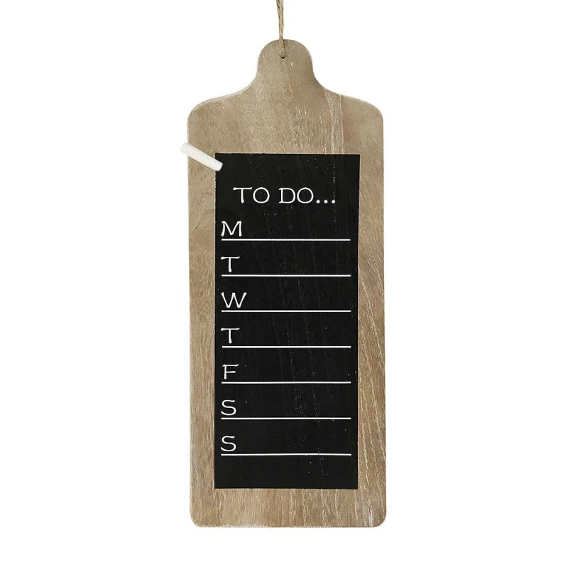 Wochenplaner Kreidetafel To Do Wandtafel Holz mit Kreide Wandboard 48x19cm