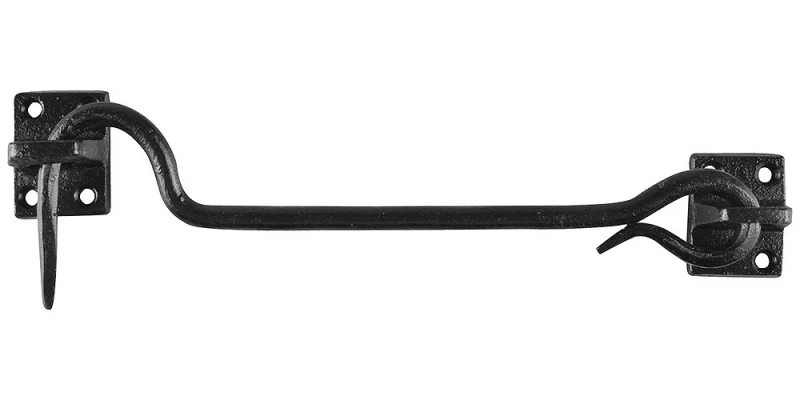 Sturmhaken Türhaken Gusseisen Antik-Stil Schlosshaken Schwarz 28cm