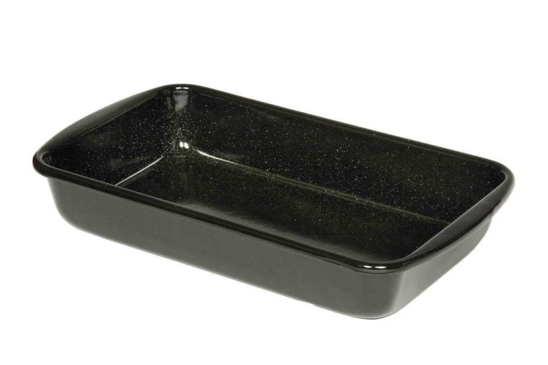 Riess Auflaufform Backform Emaille Schwarz 36/21,5cm