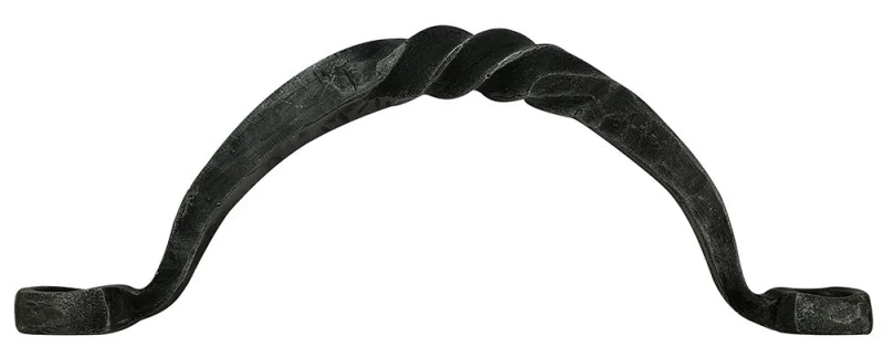 Griff Schmiedeeisen Möbelgriff Schwarz Schubladengriff Rustikal Antik-Stil 23 cm
