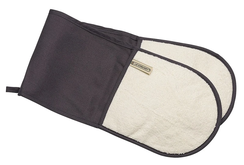 Le Creuset Doppel-Handschuh Textil Flint Grau