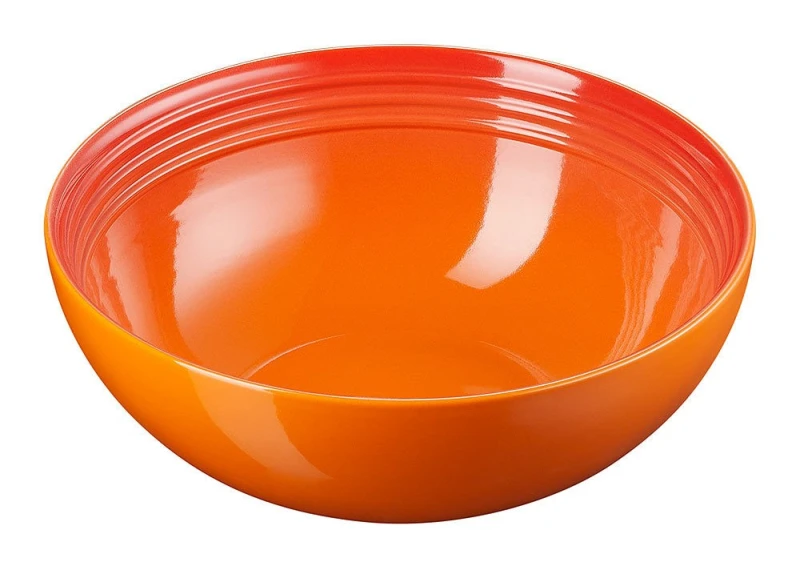 Le Creuset Salatschüssel Steinzeug Ofenrot 24cm