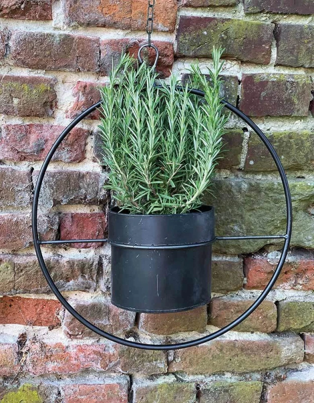 Hängetopf für Pflanzen Metall Blumentopf Hängend Blumenampel Draußen Balkon