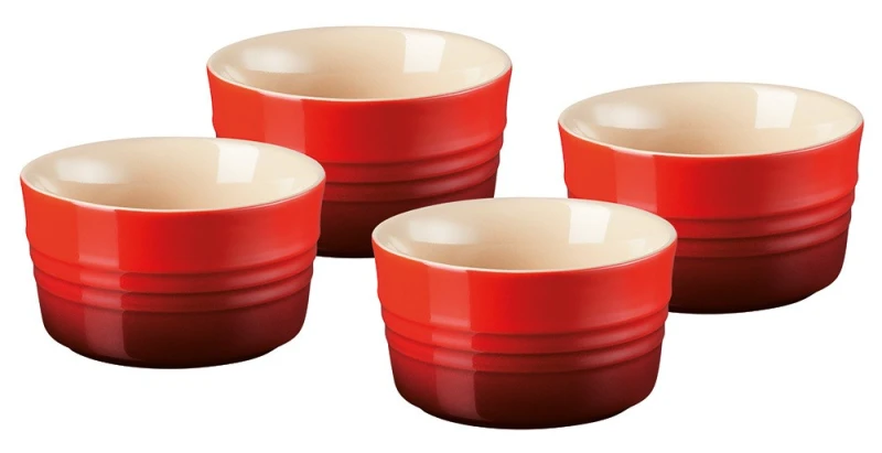 Le Creuset Förmchen 4er-Set Steinzeug Kirschrot 100ml
