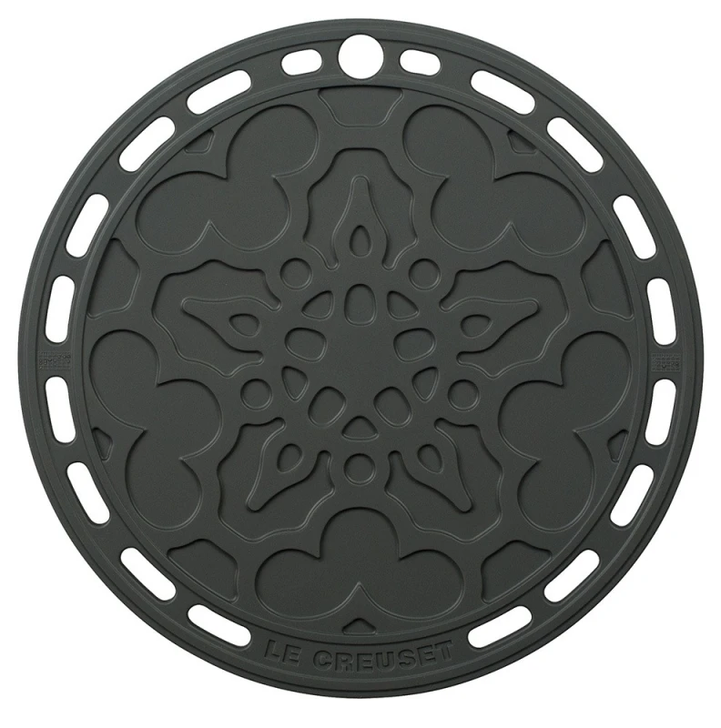 Le Creuset Silikon Untersetzer Tradition Rund Flint 20cm