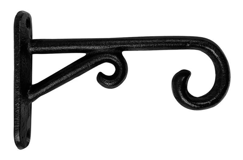 Wandhaken für Blumenampel Wandhalter Blumentopf Gusseisen Schwarz Vintage 12cm