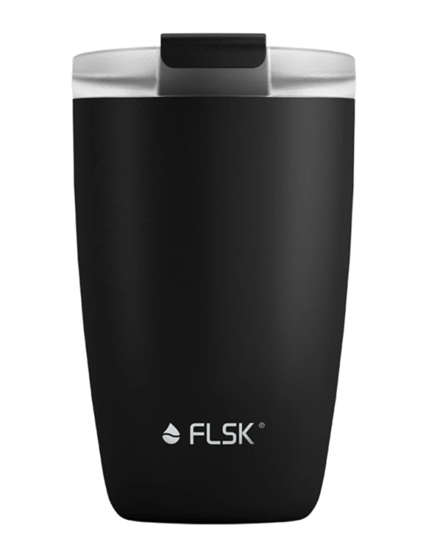 FLSK CUP Kaffeebecher Black Schwarz Coffee to go-Becher 350 ml