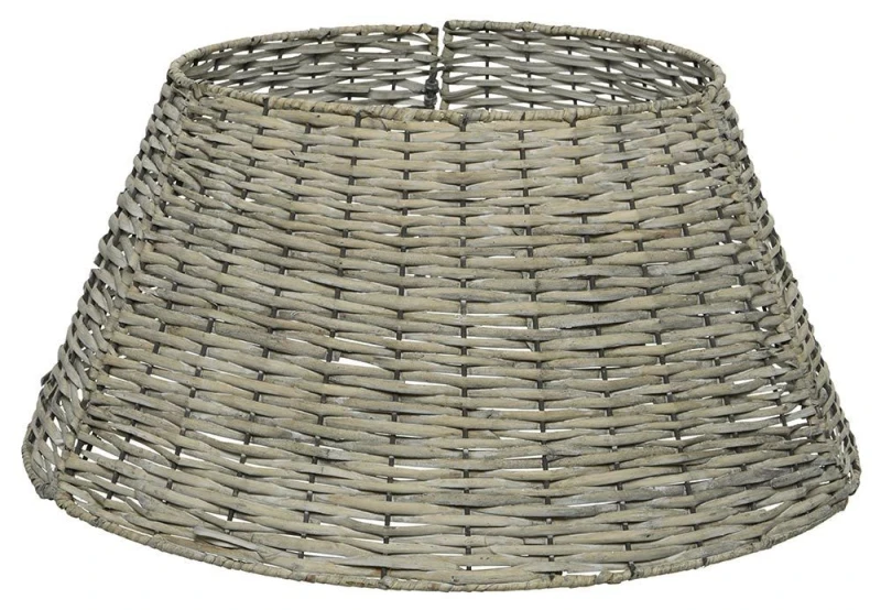 Christbaumständer Abdeckung Rattan Grau Weihnachtsbaumständerhülle teilbar 70 cm