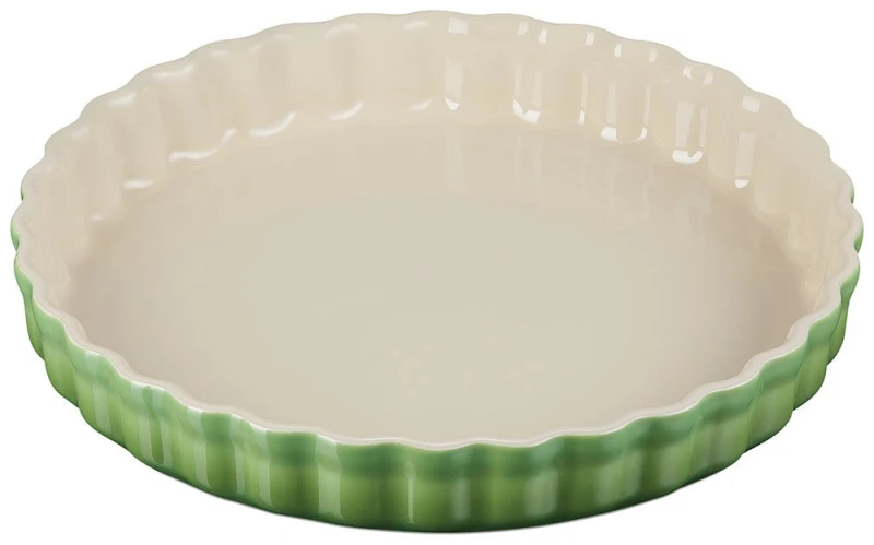 Le Creuset Tarte-Form Steinzeug Bamboo Green 28cm
