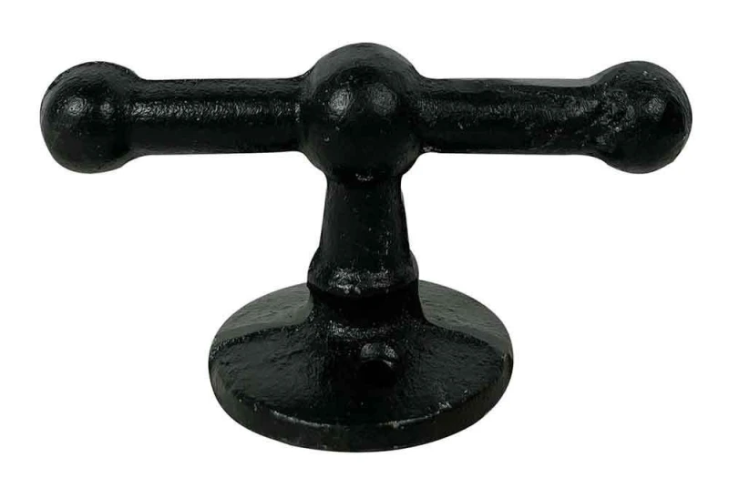 Belegklampe T-Form Festmacher Nostalgie Gusseisen Schwarz Antik-Stil 10cm